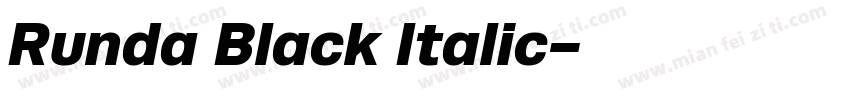Runda Black Italic字体转换